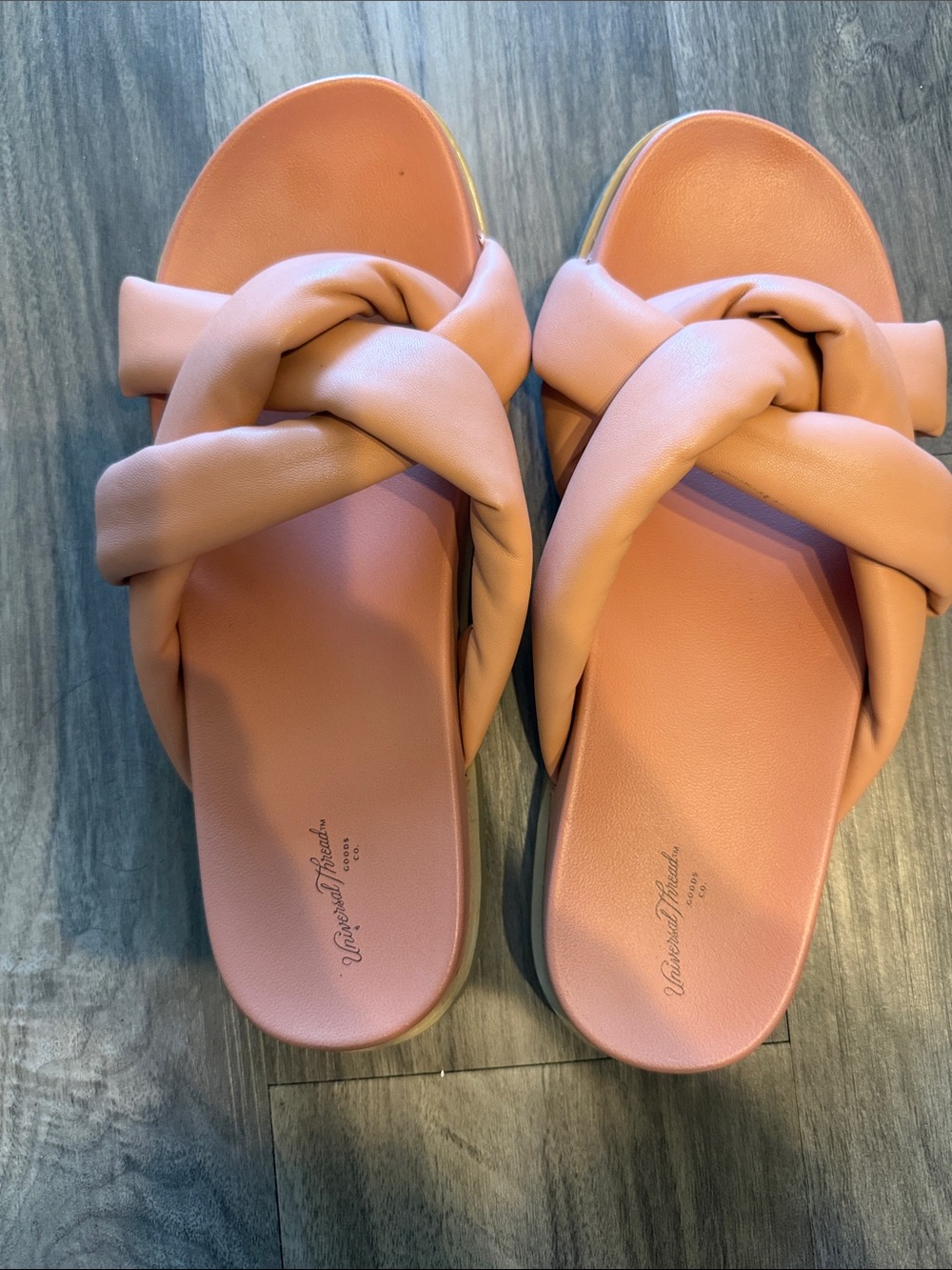 Universal Thread Coral Braided Slide Sandals